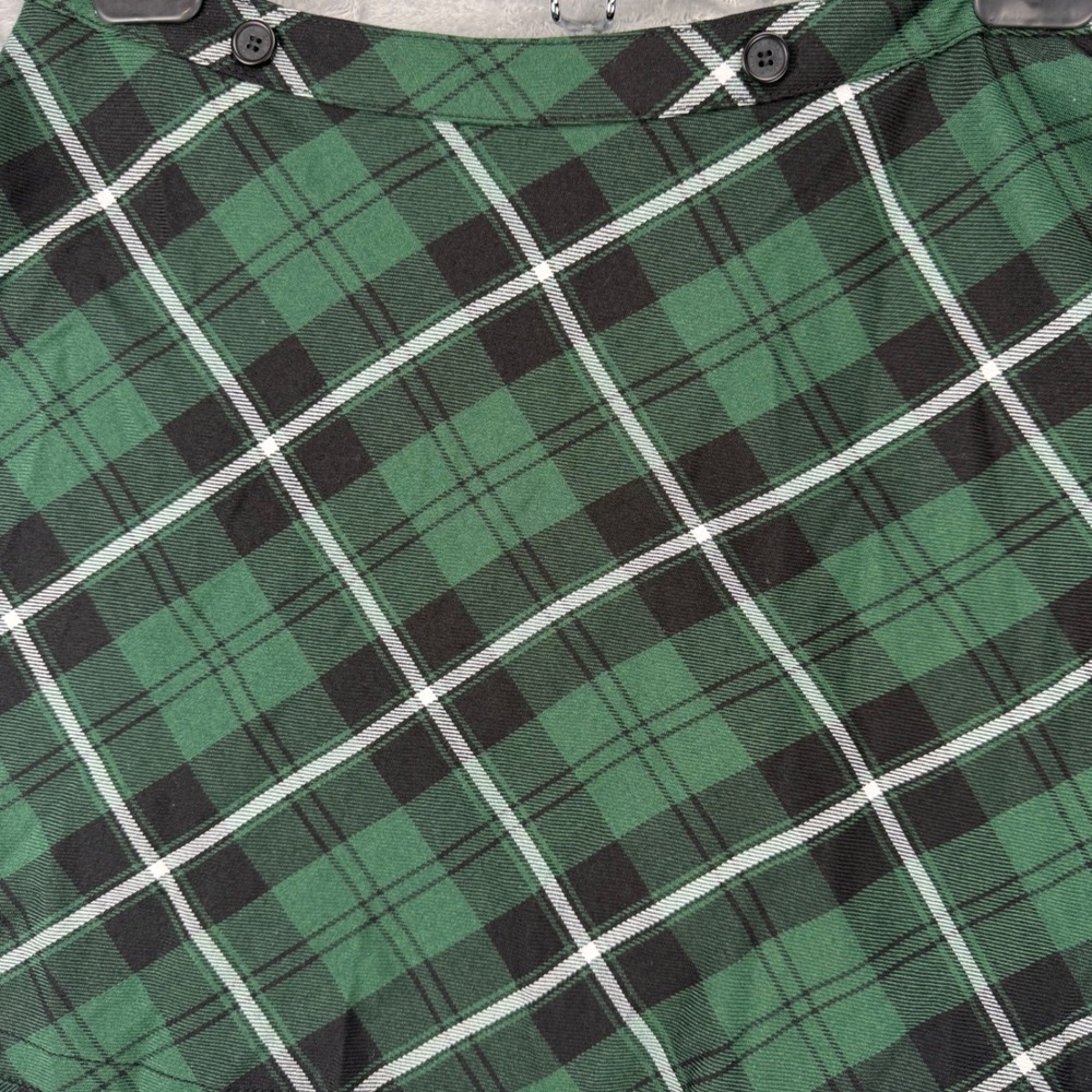Royal Bones Y2K Daang Goodman Green Plaid Mini Skirt Punk Goth Skater Womens M - Picture 12 of 16
